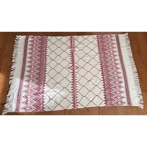 Handwoven Scandinavian Inspired Wall Hanging/Throw Signed Textile 40x60 BOHO